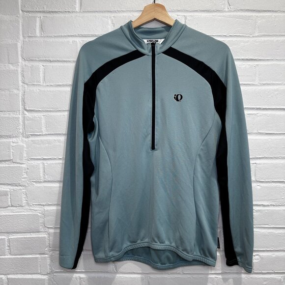 Pearl Izumi Softshell Cycling Jacket Blue Quarter Zip Jacket Women's Large - Picture 1 of 9